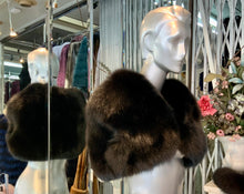 Load image into Gallery viewer, Black Fox Fur Short Vest Shoulder Bolero