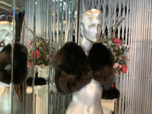 Load image into Gallery viewer, Black Fox Fur Short Vest Shoulder Bolero
