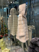 Load image into Gallery viewer, Stunning Pale Pink Mink Fur Stroller Coat with Hood