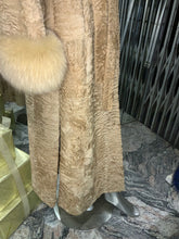 Load image into Gallery viewer, Swakara Fur Long Coat Fox Fur Collar Cuffs