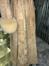 Load image into Gallery viewer, Swakara Fur Long Coat Fox Fur Collar Cuffs