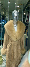Load image into Gallery viewer, Swakara Fur Long Coat Fox Fur Collar Cuffs