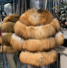 Load image into Gallery viewer, Short Red Fox Fur Jacket Printed Fur