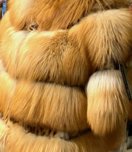 Load image into Gallery viewer, Short Red Fox Fur Jacket Printed Fur