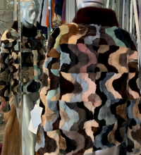 Load image into Gallery viewer, Mink Fur Jacket Multi Color Sculpted Craftsmanship