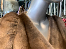 Load image into Gallery viewer, Champagne Taupe Beige Mink Fur Bolero Ruched Shoulders