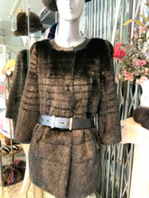 Load image into Gallery viewer, Ranch Mink Stroller with Leather Neckline & Details