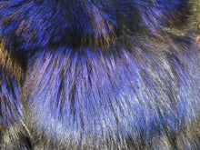 Load image into Gallery viewer, Royal Blue Silver Fox Fur Jacket Modern Youthful Very Stylish