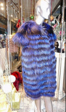 Load image into Gallery viewer, Amazing Shade Royal Blue Fox Fur Stroller Modern Coat SPECIAL SALE NOW!!