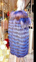 Load image into Gallery viewer, Amazing Shade Royal Blue Fox Fur Stroller Modern Coat SPECIAL SALE NOW!!