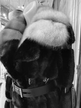 Load image into Gallery viewer, Sable Fur Notch Collar Ranch Mink and Leather Stroller