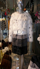 Load image into Gallery viewer, Stunning Mink & Fox Fur Combination Coat So Modern & Fashion Forward