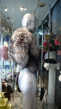 Load image into Gallery viewer, Very Stylish Custom-Made SILVER FOX FUR Shawl Shoulder Wrap Large Wide Made in USA