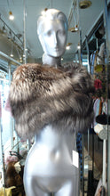 Load image into Gallery viewer, Very Stylish Custom-Made SILVER FOX FUR Shawl Shoulder Wrap Large Wide Made in USA