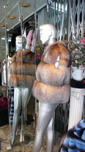Load image into Gallery viewer, Crystal Fox Fur Vest Beautiful Natural Shade Golden Shade Wide Tiers