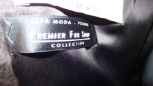 Load image into Gallery viewer, Modern Two Tonal Grey Silver Kalgan Lamb Fur Stroller Coat with Leather Detail