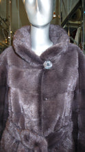 Load image into Gallery viewer, Graphite Silver Grey MINK FUR Stroller with Belt BIG SALE!!!!!