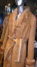 Load image into Gallery viewer, Warm Genuine Shearling Fur Coat Rust Tan ITALY--Shasa Designer