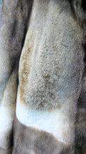 Load image into Gallery viewer, Off White Mink Fur Two Tone Stroller Coat with Collar Brown
