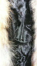 Load image into Gallery viewer, Black SWAKARA Fur Vest with Red Fox Fur Front Back Trim PREMIER FURS