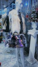 Load image into Gallery viewer, Black SWAKARA Fur Vest with Red Fox Fur Front Back Trim PREMIER FURS