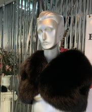 Load image into Gallery viewer, Black Fox Fur Short Vest Shoulder Bolero
