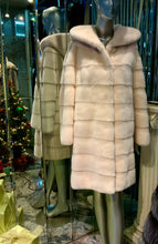Load image into Gallery viewer, Stunning Pale Pink Mink Fur Stroller Coat with Hood
