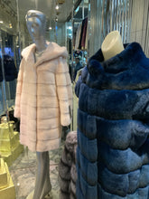 Load image into Gallery viewer, Stunning Pale Pink Mink Fur Stroller Coat with Hood
