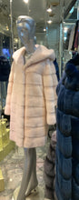 Load image into Gallery viewer, Stunning Pale Pink Mink Fur Stroller Coat with Hood
