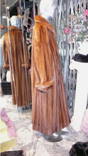Load image into Gallery viewer, Whiskey Stripe Mink Fur Long Coat
