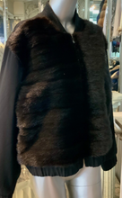 Load image into Gallery viewer, Bomber Jacket Mink Horizontal Front Zipper
