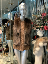 Load image into Gallery viewer, Honey Brown Swakara &amp; Fox Fur Vest
