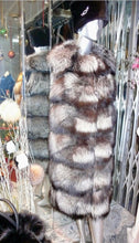 Load image into Gallery viewer, SUPERIOR Quality Silver Fox Fur Long Vest Saga Select Fur
