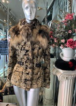 Load image into Gallery viewer, Unique Swakara Lamb Fur Jacket with Fox Fur Attached Collar
