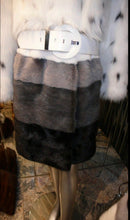 Load image into Gallery viewer, Stunning Mink &amp; Fox Fur Combination Coat  So Modern &amp; Fashion Forward
