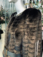 Load image into Gallery viewer, Ranch Mink Stroller with Leather Neckline &amp; Details
