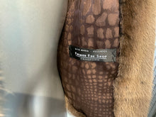 Load image into Gallery viewer, Champagne Taupe Beige Mink Fur Bolero Ruched Shoulders
