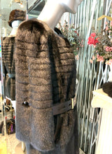 Load image into Gallery viewer, Ranch Mink Stroller with Leather Neckline &amp; Details
