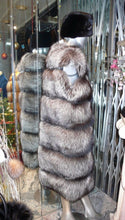 Load image into Gallery viewer, SUPERIOR Quality Silver Fox Fur Long Vest Saga Select Fur
