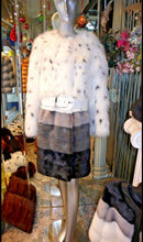 Load image into Gallery viewer, Stunning Mink &amp; Fox Fur Combination Coat  So Modern &amp; Fashion Forward
