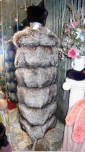Load image into Gallery viewer, SUPERIOR Quality Silver Fox Fur Long Vest Saga Select Fur
