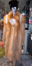 Load image into Gallery viewer, Stunning Natural Red Fox Fur Coat Warm &amp; Light Swing Style Stroller
