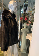 Load image into Gallery viewer, Classic Black Ranch Mink Fur Jacket with Double Fur Hood NEW SALE PRICE!
