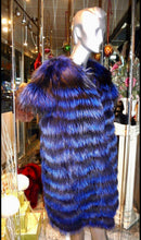 Load image into Gallery viewer, Amazing Shade Royal Blue Fox Fur Stroller Modern Coat SPECIAL SALE NOW!!
