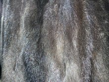Load image into Gallery viewer, Dark Grey Graphite Mink Fur Cape with Hood Modern Warm Stylish

