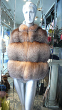Load image into Gallery viewer, Crystal Fox Fur Vest Beautiful Natural Shade Golden Shade Wide Tiers
