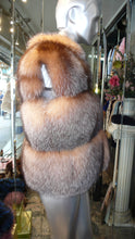 Load image into Gallery viewer, Crystal Fox Fur Vest Beautiful Natural Shade Golden Shade Wide Tiers
