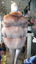 Load image into Gallery viewer, Crystal Fox Fur Vest Beautiful Natural Shade Golden Shade Wide Tiers
