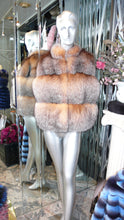 Load image into Gallery viewer, Crystal Fox Fur Vest Beautiful Natural Shade Golden Shade Wide Tiers
