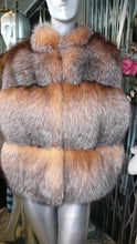 Load image into Gallery viewer, Crystal Fox Fur Vest Beautiful Natural Shade Golden Shade Wide Tiers
